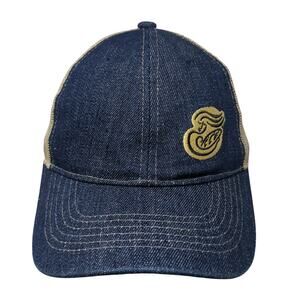 Panera Bread Trucker Hat Blue One Size Adjustable Embroidered Mesh Back 6 Panel